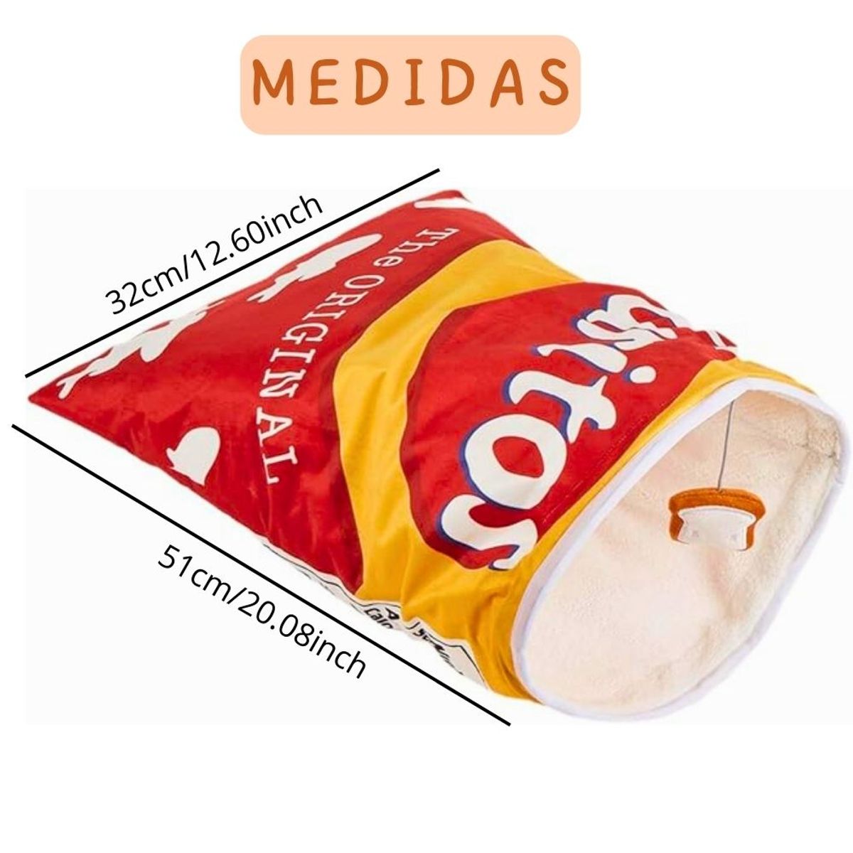 GENERICO - Saco de Dormir para Gatos con forma de Chips MODELO 3