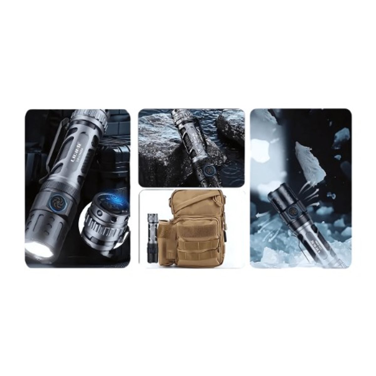 LIDIMI - Linterna De Metal Lidimi 100 Metros De Distancia Blanco