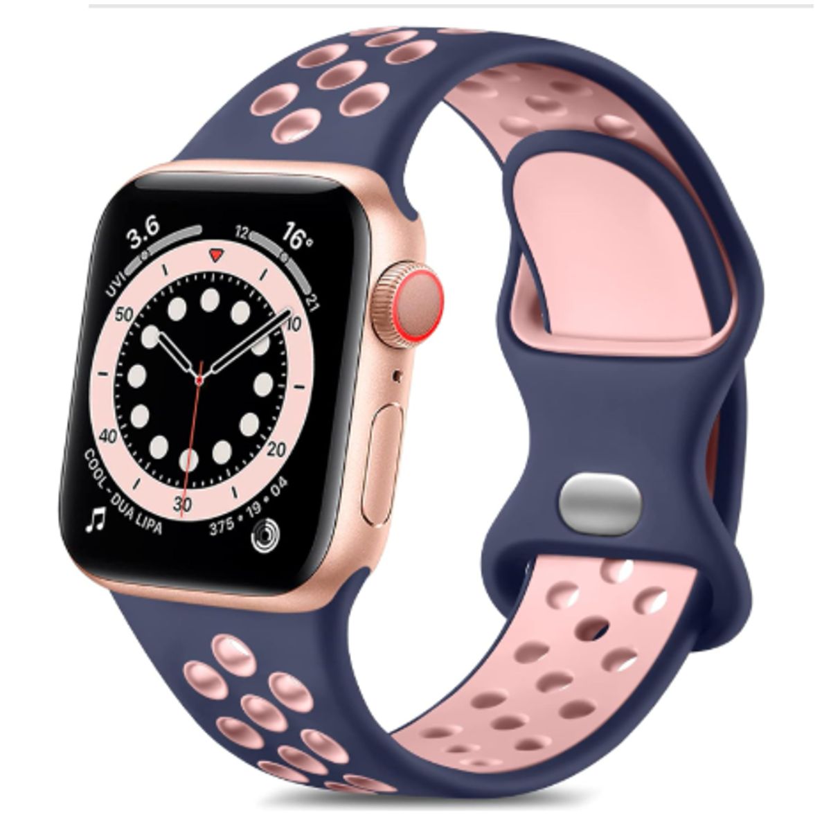 GENERICO - Correa  para apple watch 44mm Azul-Rosa