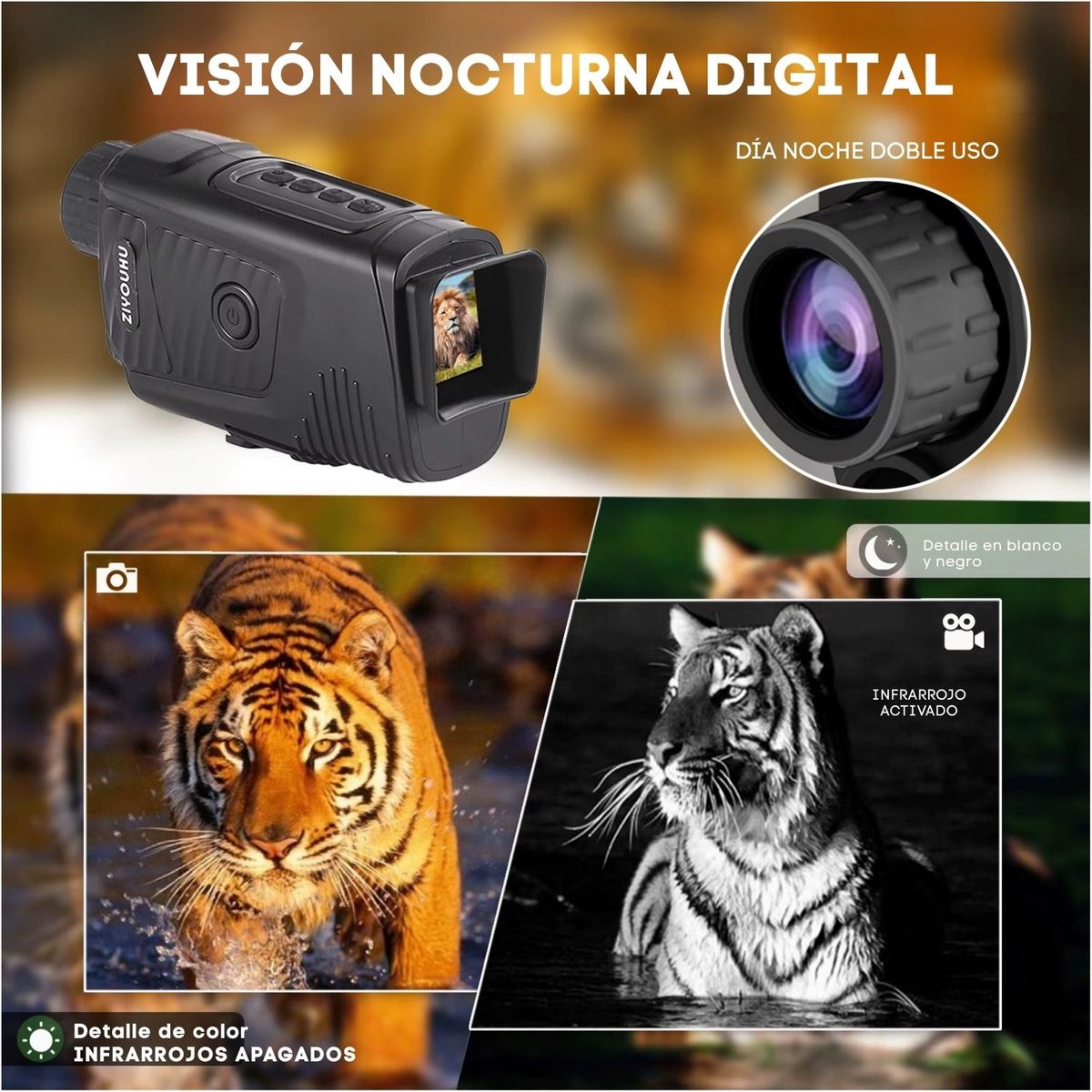 OEM - Monocular Visión Nocturna ZIYOUHU NV007 HD 1080P Zoom 7X
