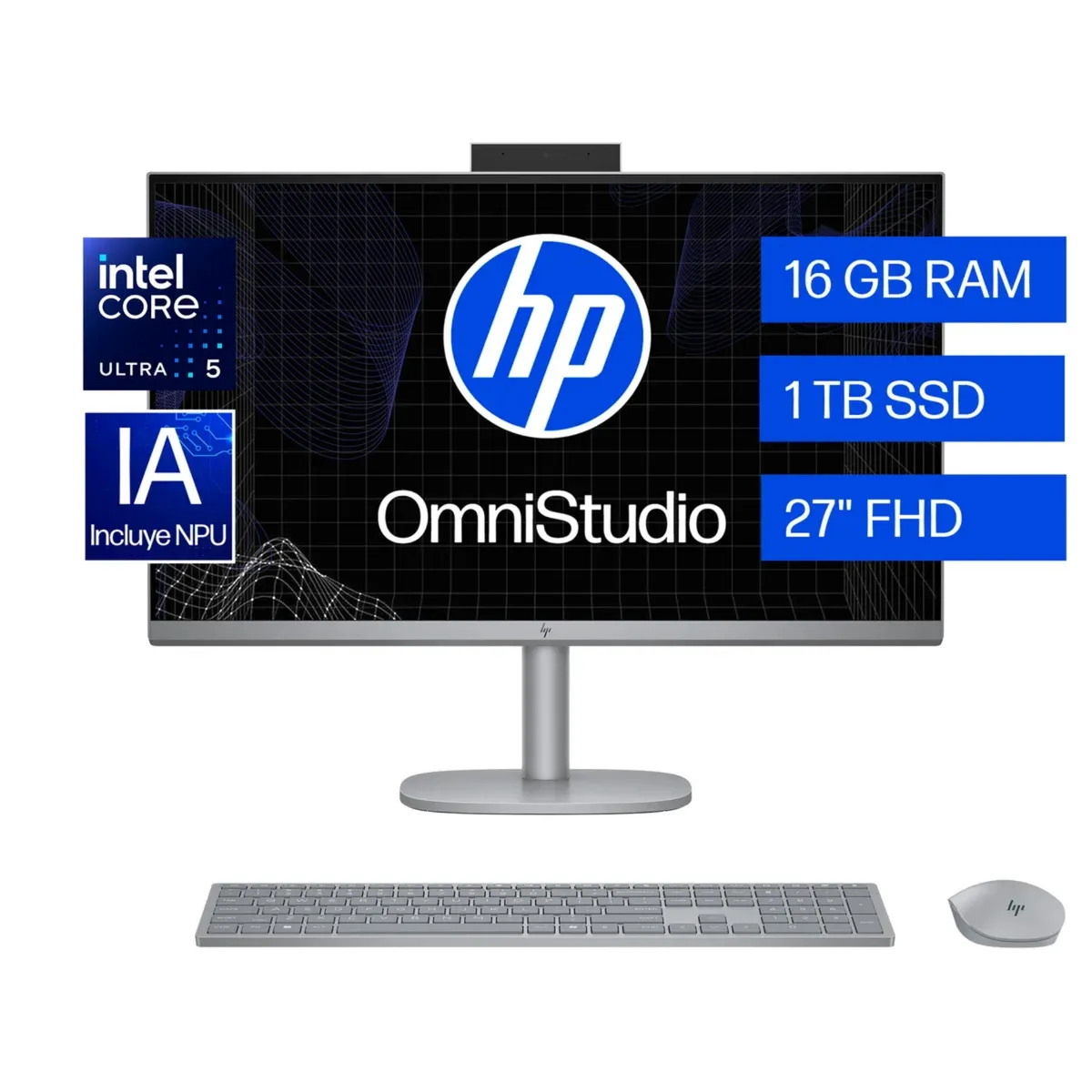 HP - All in One HP OmniStudio 27-cs0252la Ultra 5 16GB, 1TB SSD, 27" FHD, Wind 11