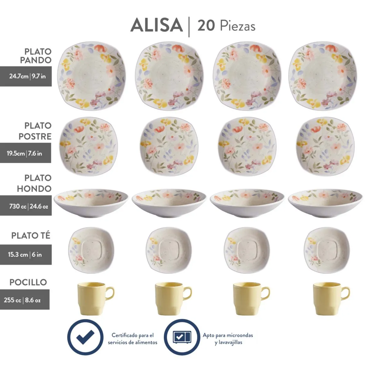 CORONA - Vajilla 420 Alisa- Vajillas Corona