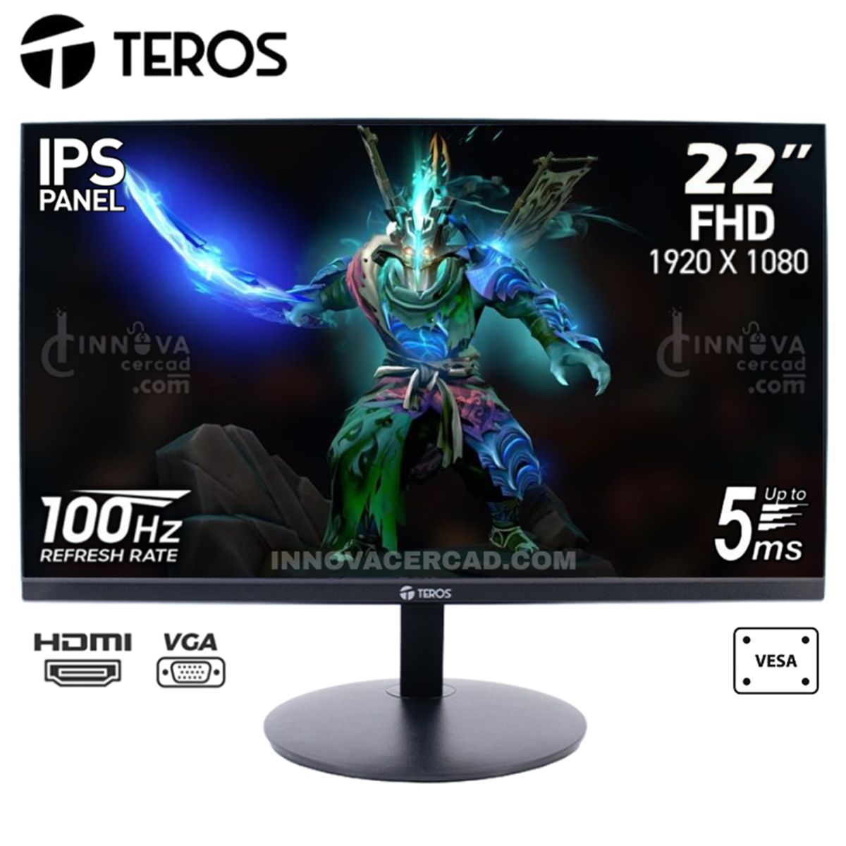 TEROS - Monitor plano TEROS TE-2130CS 215 FHD IPS HDMI VGA VESA