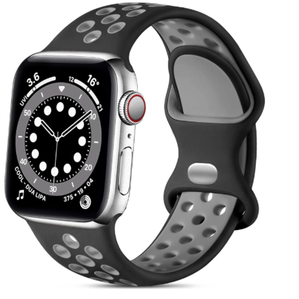 GENERICO - Correa  para apple watch 42mm Gris-Negro
