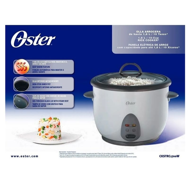 OSTER - OLLA ARROCERA OSTER CKSTRC1700W 18L BLANCO