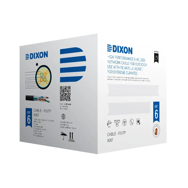 DIXON - CABLE DIXON STP 9067 CAT.6 4PX23SWG NEGRO EXTERIORES UV 205M