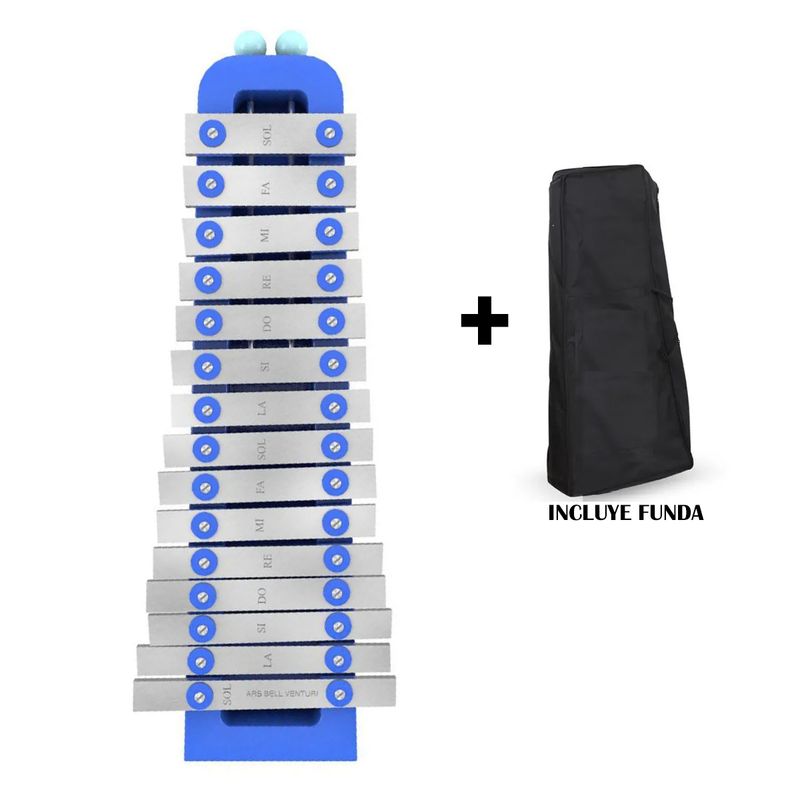 VENTURI - XILOFONO DE 2 OCTAVAS AZUL MAS FUNDA I VENTURI