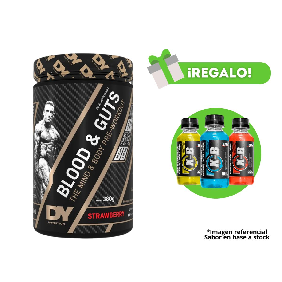 DORIAN YATES - PRE ENTRENO BLOOD AND GUTS 40 SERV STRAWBERRY + XB