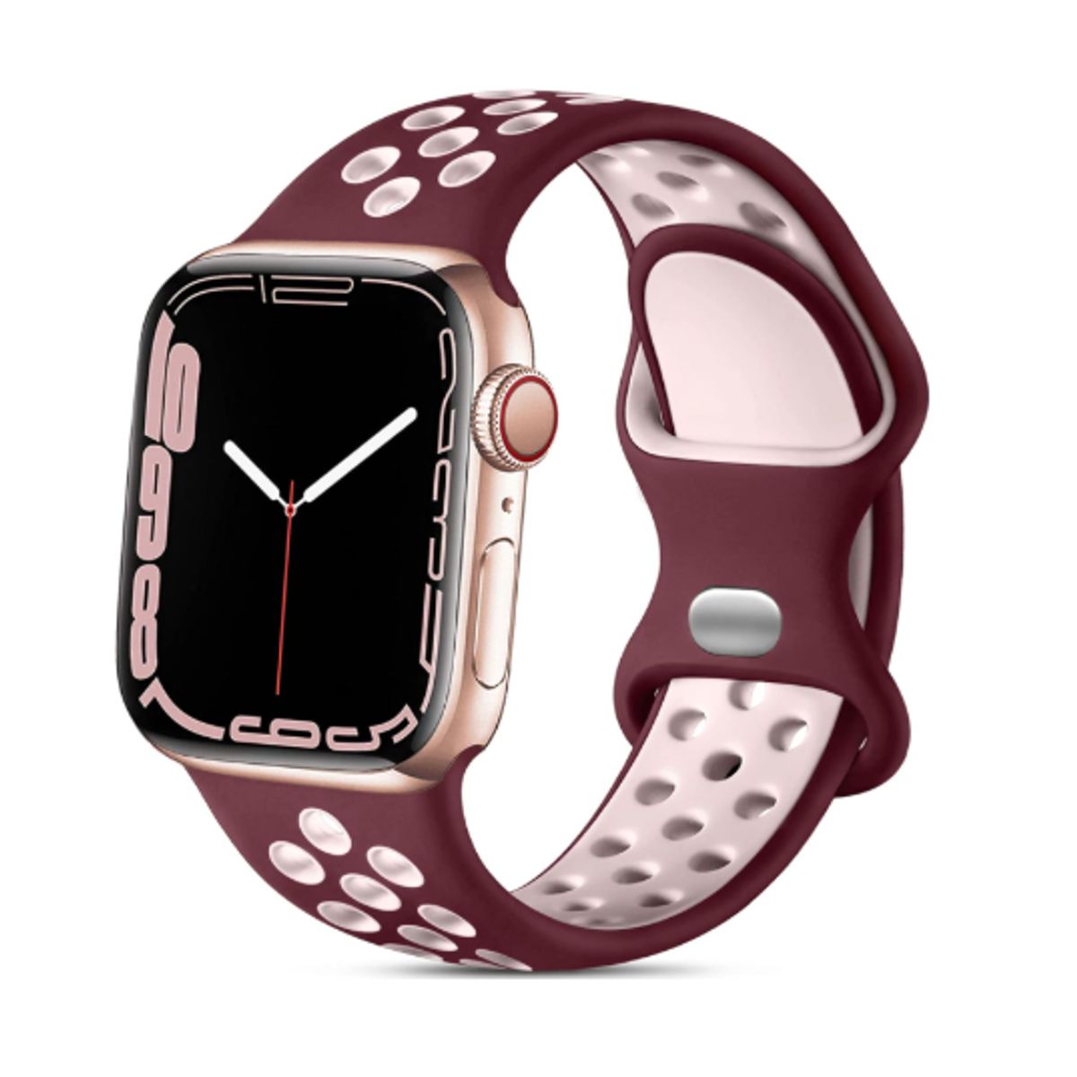 GENERICO - Correa  para apple watch 45m - Vinotinto