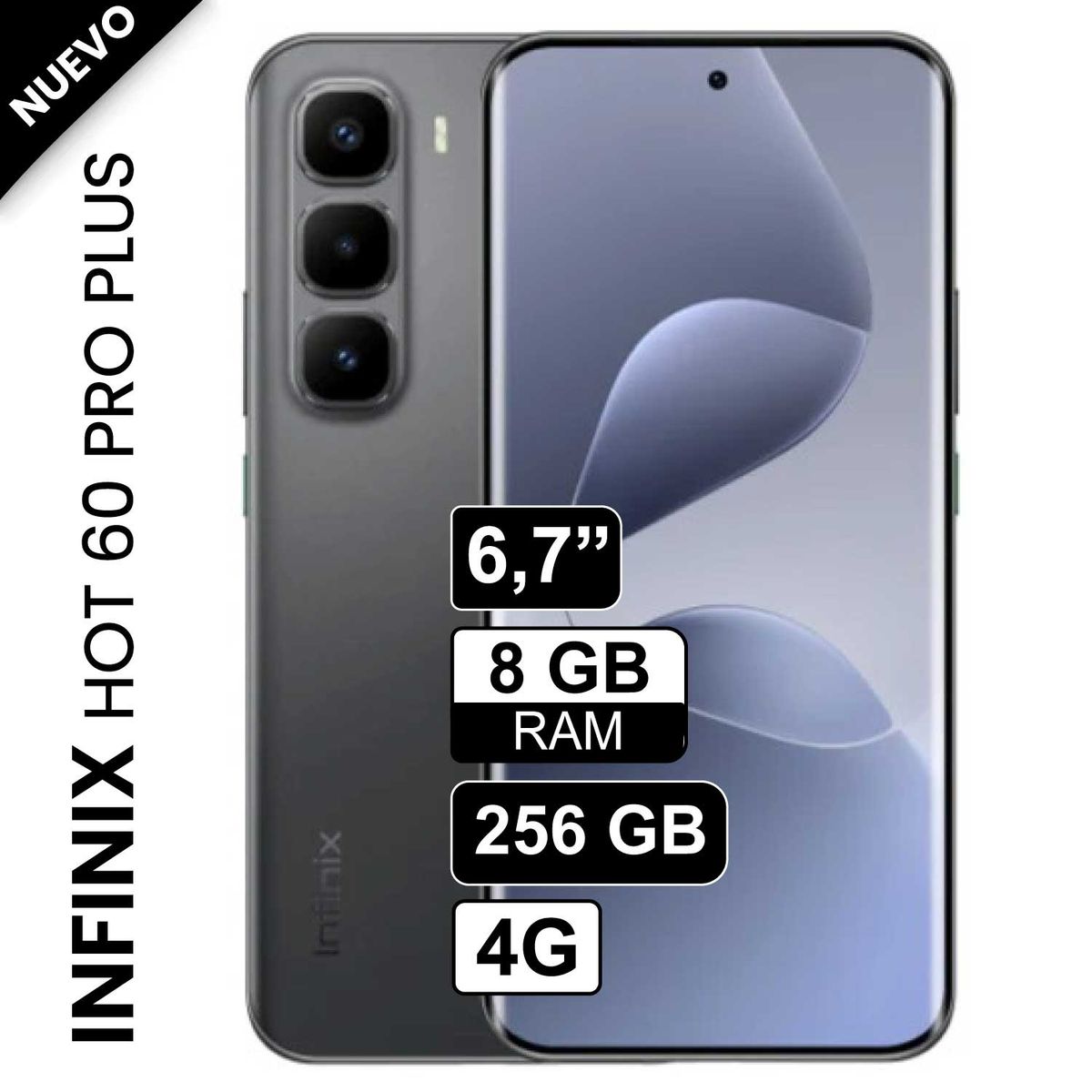INFINIX - Celular INFINIX HOT 60 Pro Plus 256GB 8GB RAM Negro