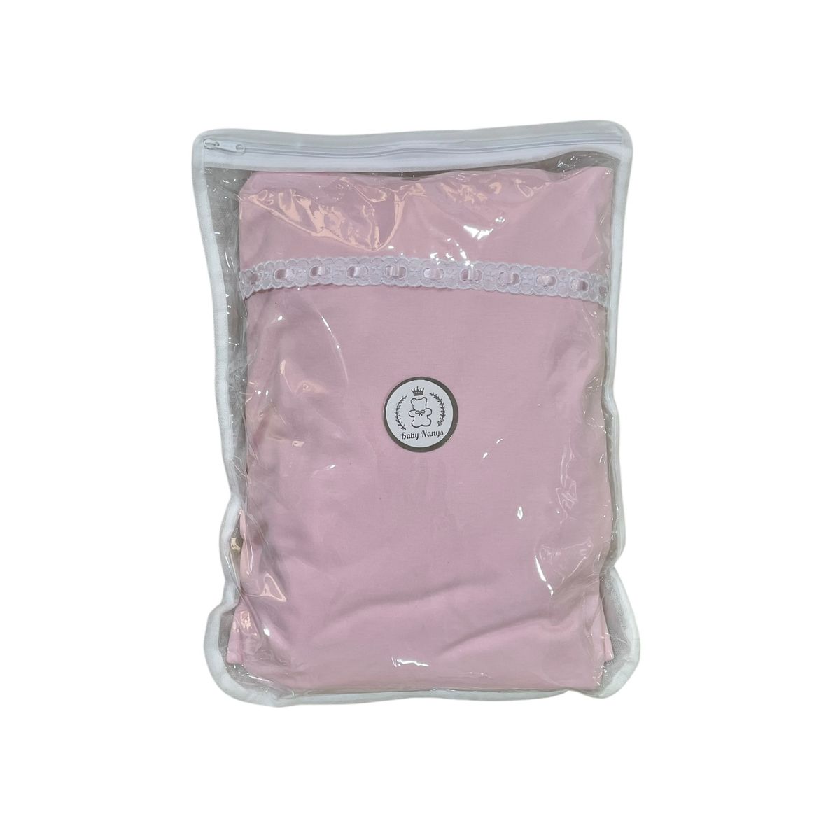 BABY NANYS - SET SÁBANA BEBÉ CUNA 131X71 ROSADO