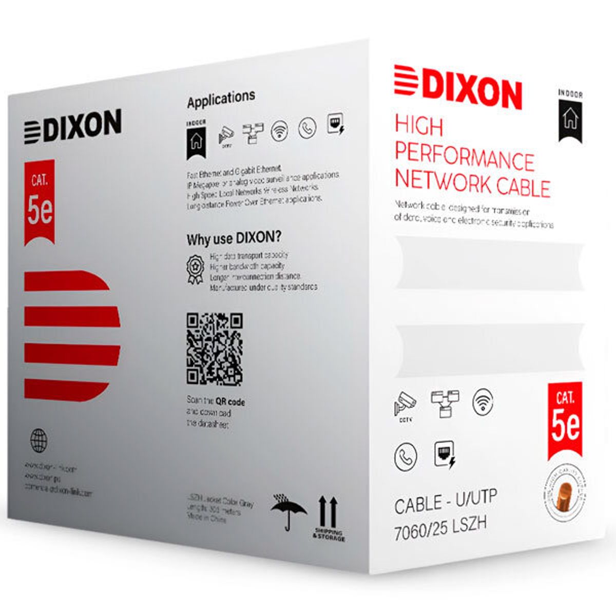 DIXON - CABLE UTP DIXON CAT.5E 7060 LSZH 4P X 24AWG 100-350MHZ