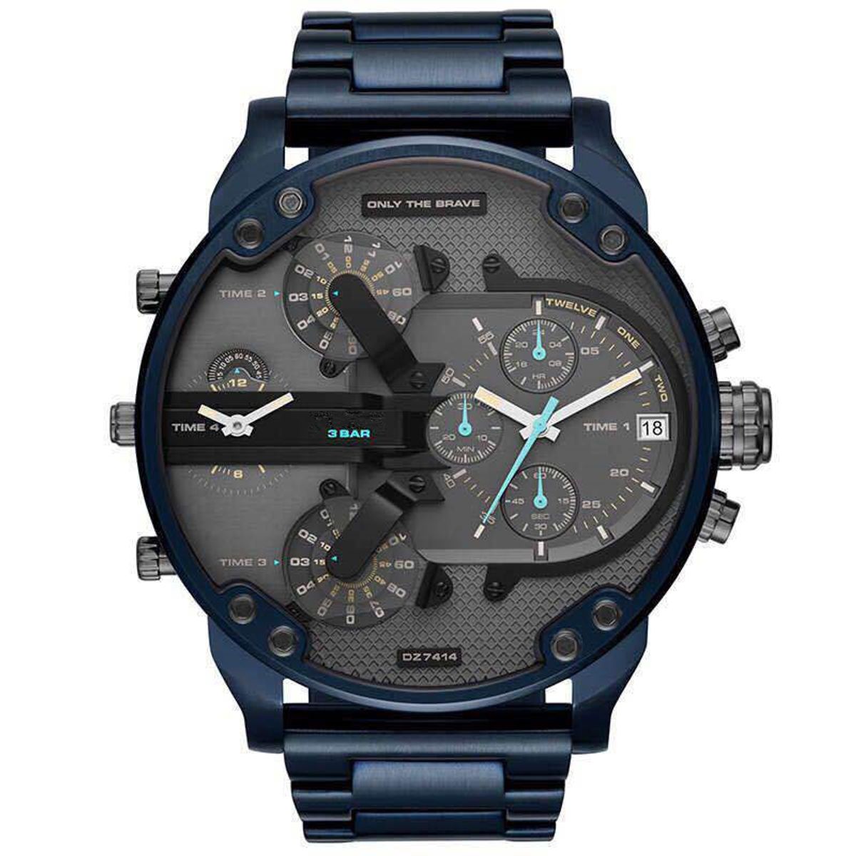 OVOTOUMI - Bro Toumii DZ reloj mecánico de gran dial impermeable-Negro