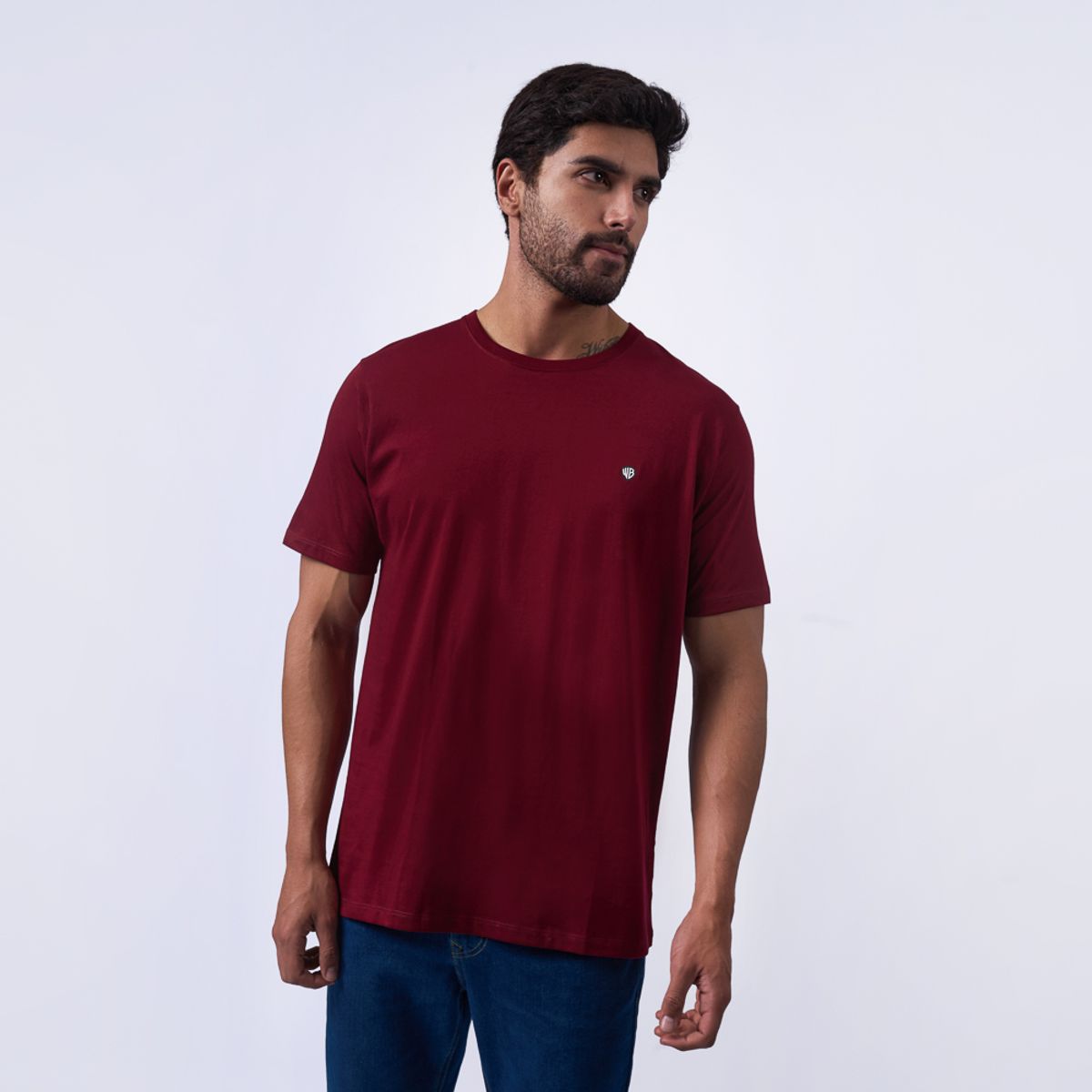 1921 - POLO EI25O-NECK P2 JERSEY - BURGUNDY