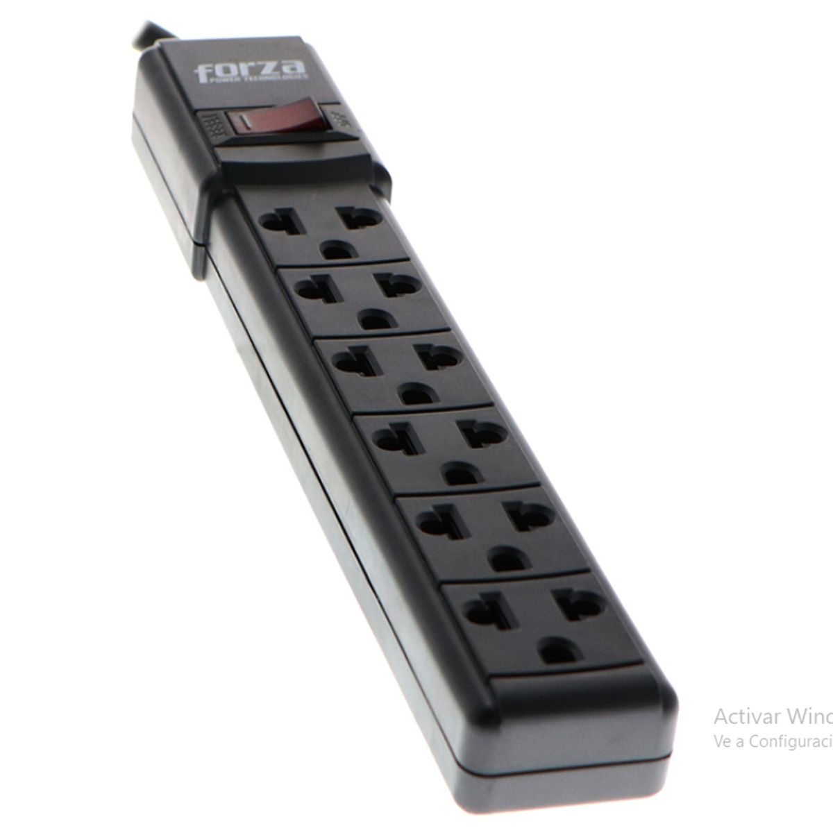 FORZA - REGLETA PS-001B FORZA 2200W 6 NEMA UNIVERSAL 2200W NEGRO 09CM CABLE