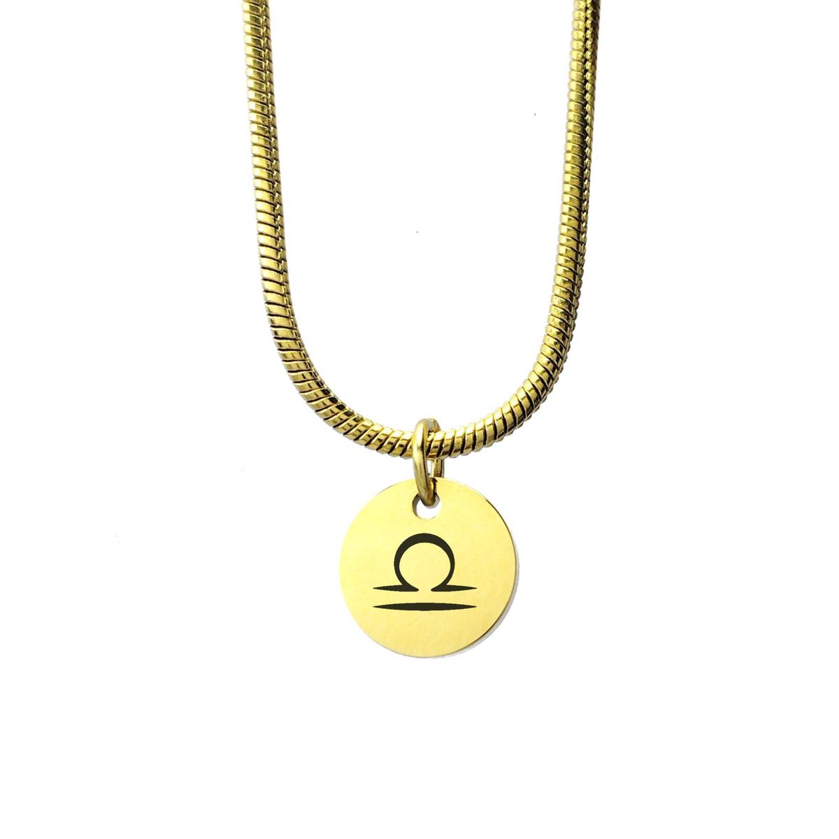 GENERICO - Collar Cadena Signo Libra Enchapado en Oro 18k para mujer