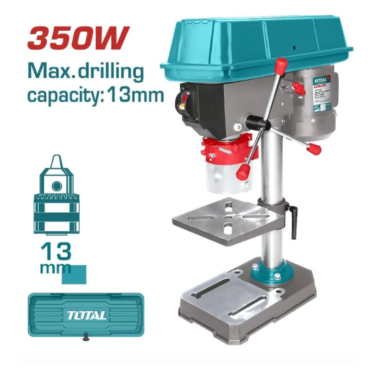 TOTAL TOOLS - Taladro de Banco 0.5 HP 13MM 350W - TDP133501-5