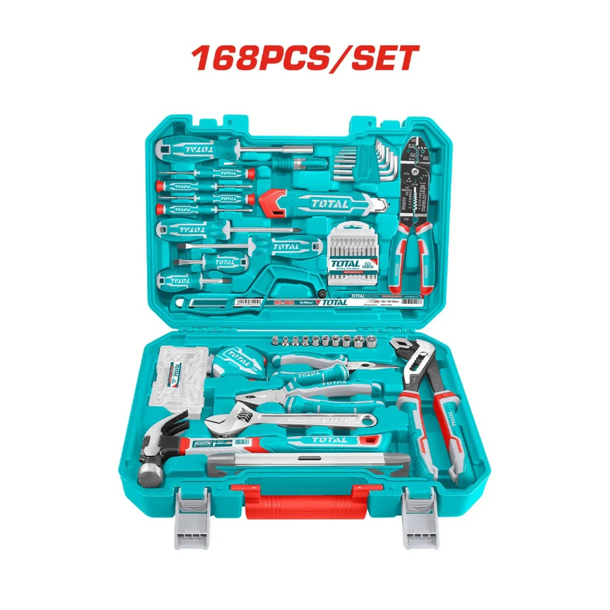 TOTAL TOOLS - Set de Herramientas Manuales 168pcs Total