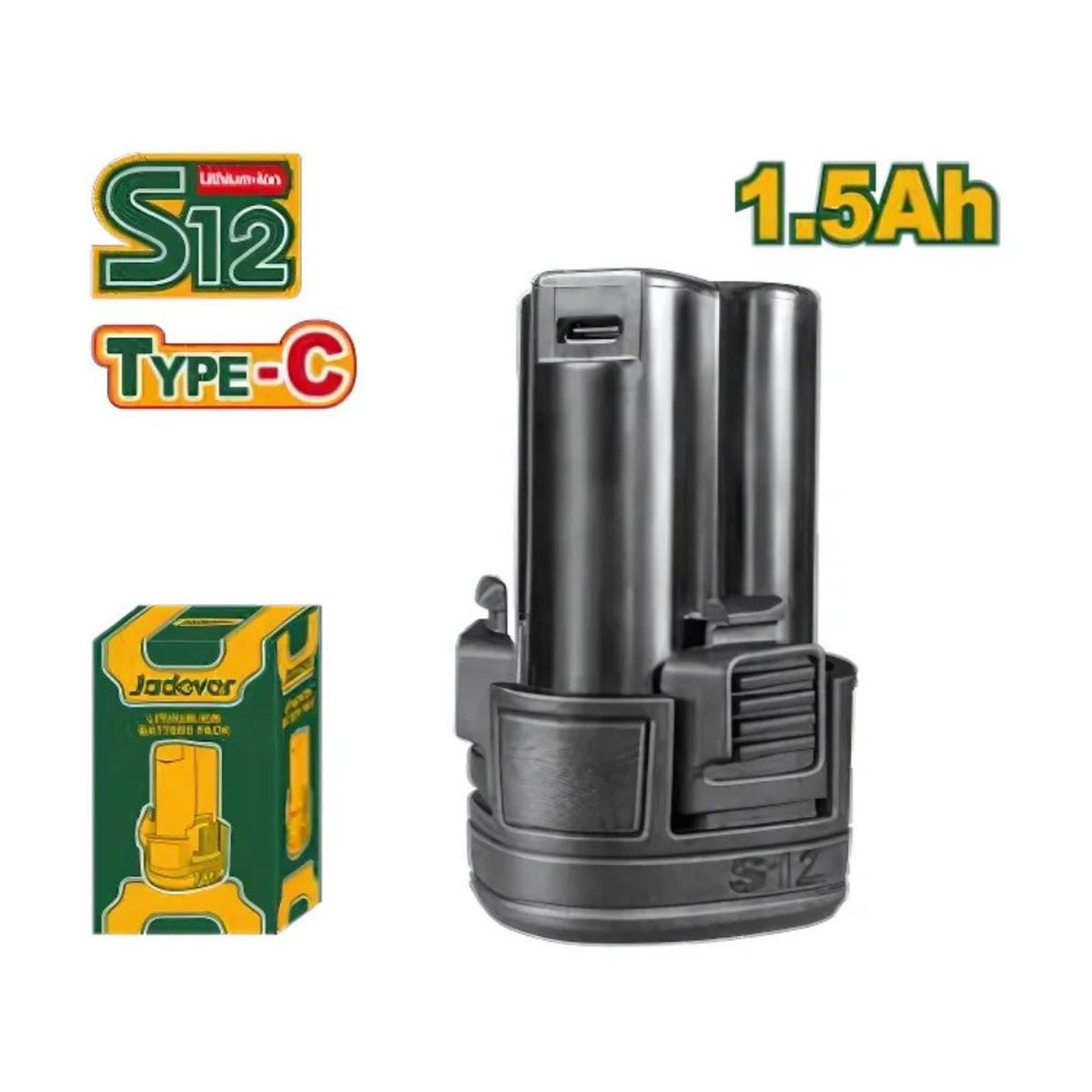 GENERICO - Bateria de LI-ION 15AH 12V para Serie S12 USB TIPO C - JDLBS5150