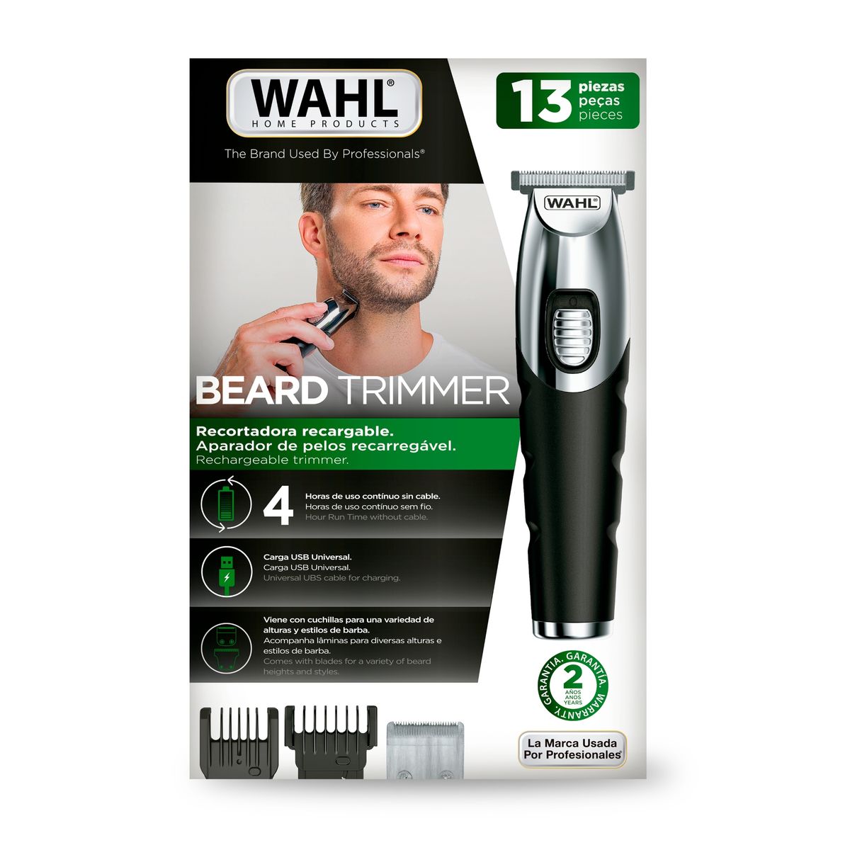 Wahl - Afeitadora Beard trimmer 2 en 1 recargable 3025819 Wahl