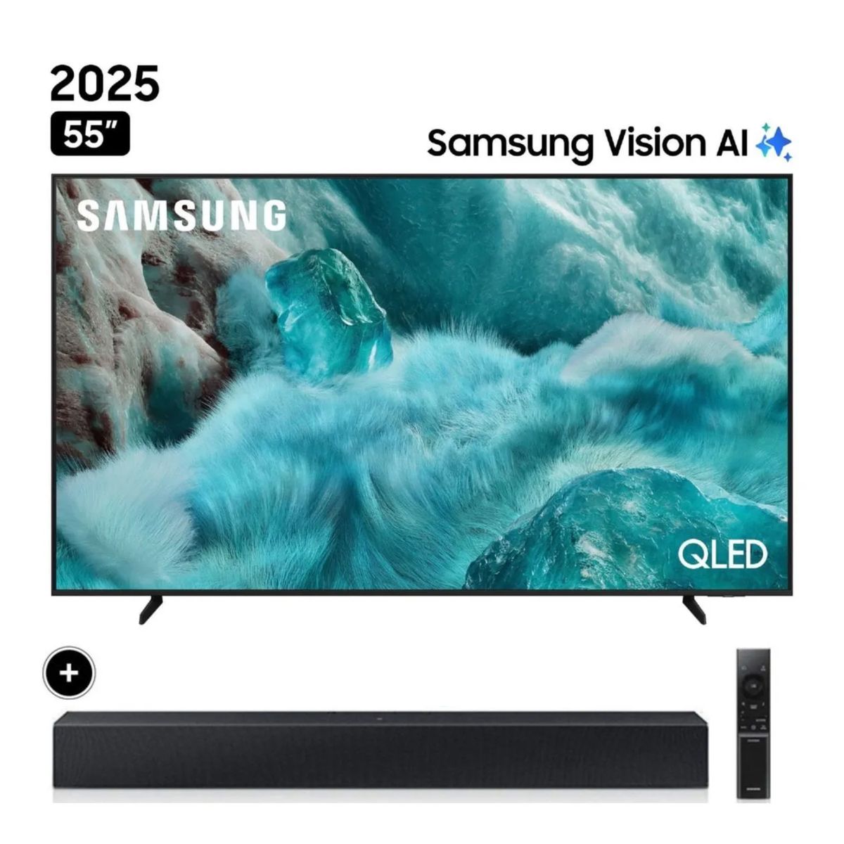SAMSUNG - Televisor Samsung QLED 55 QN55Q7FAAGXPE 4K UHD Smart TV + SOUNDBAR