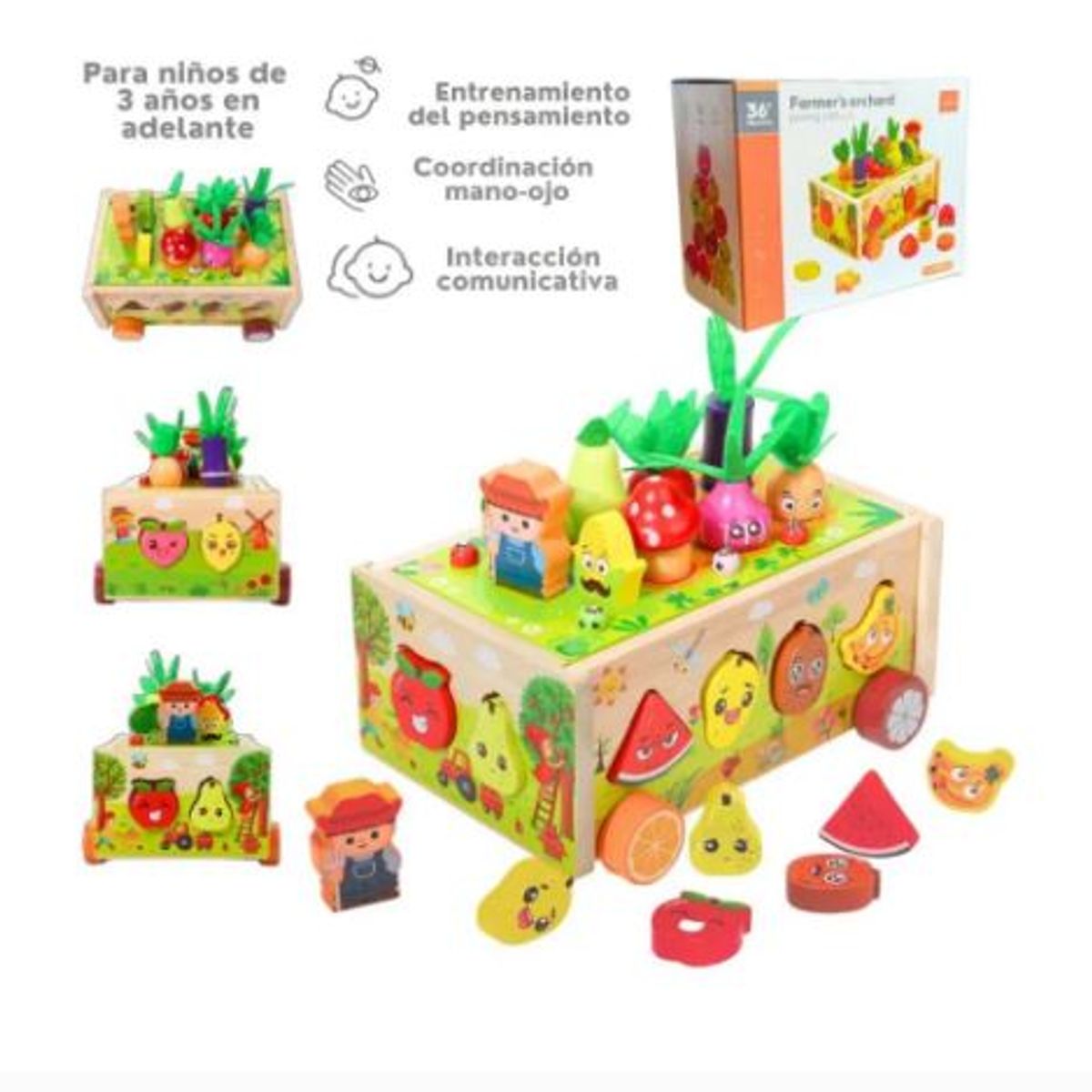 GENERICO - Juguete Montessori de Madera Mi Primera Granja