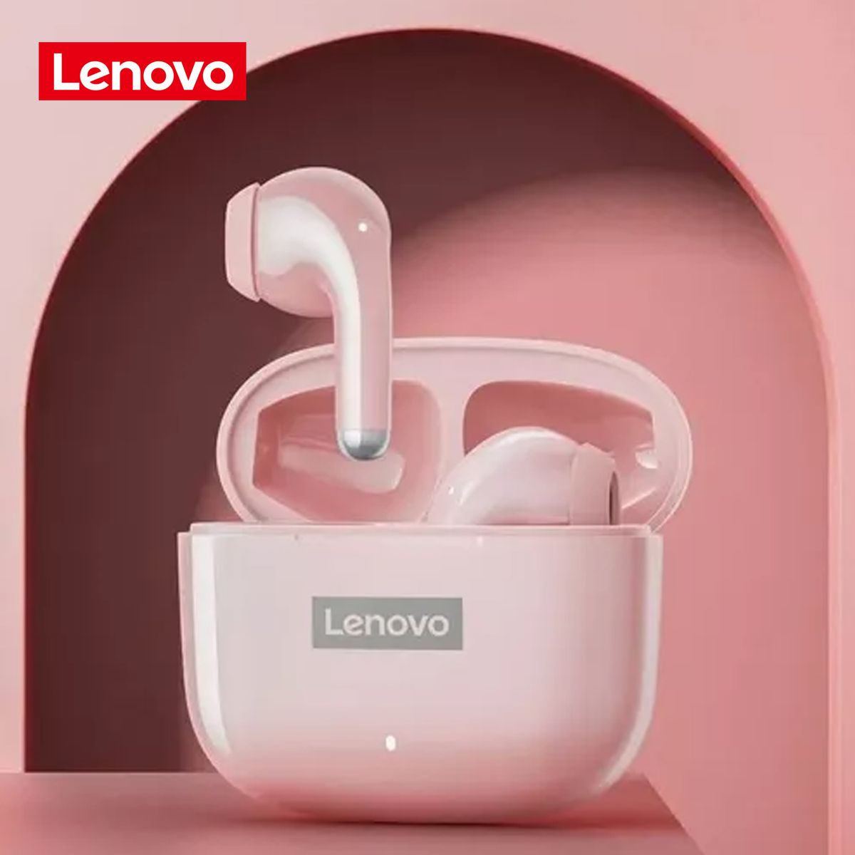 LENOVO - Audífonos Inalámbricos Lenovo LP40 Pro Combo x2 Rosado BT 5.1