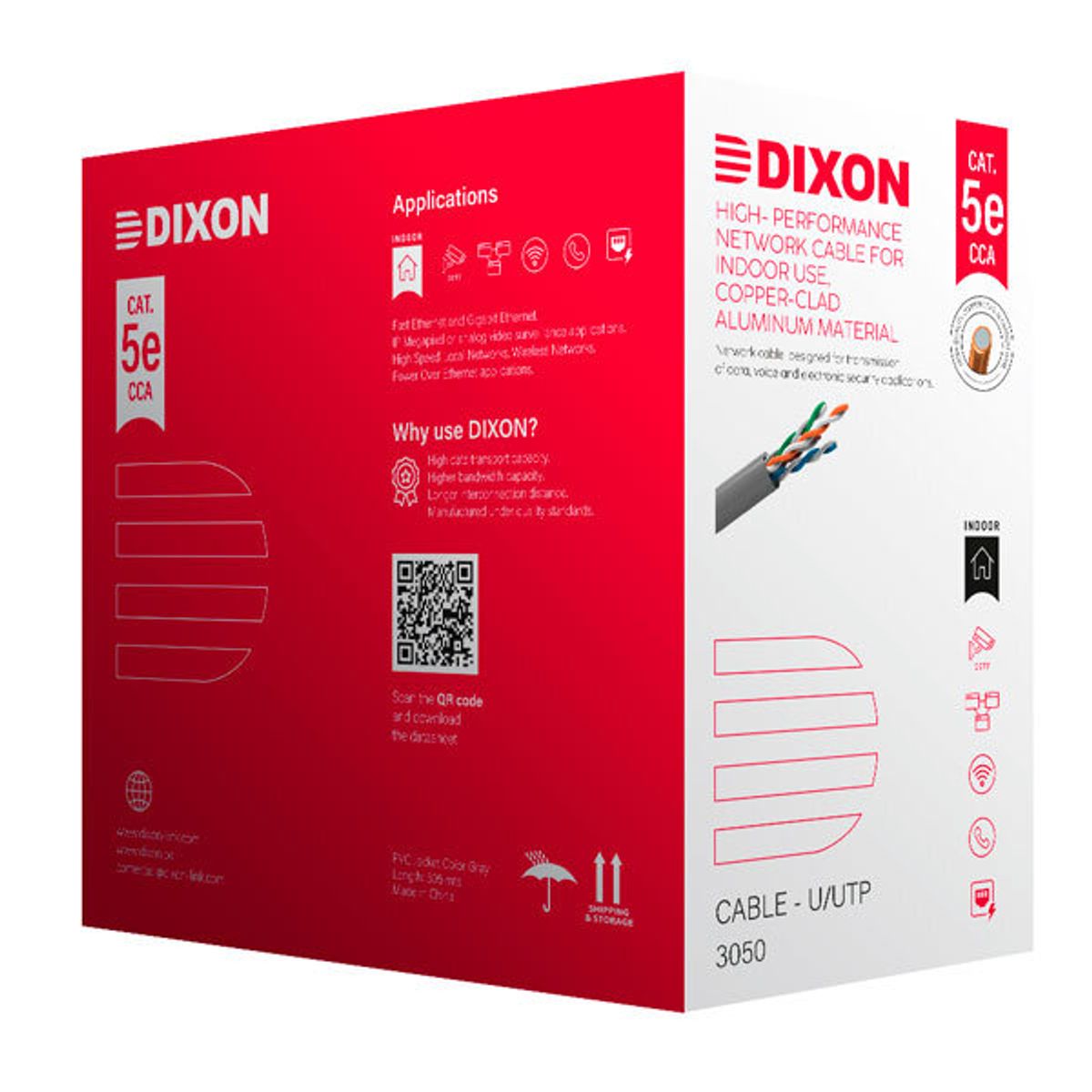 DIXON - CABLE UTP DIXON CAT5E 4P X 24AWG 305M 3050LSZ24AWG