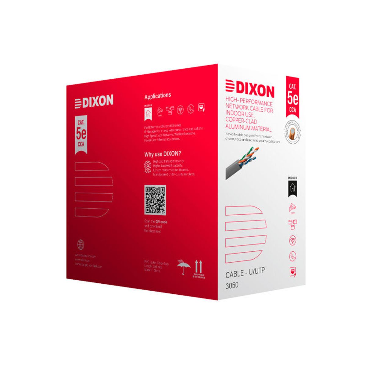 DIXON - CABLE UTP DIXON CAT5E 4P X 24AWG 305M 3050LSZ24AWG