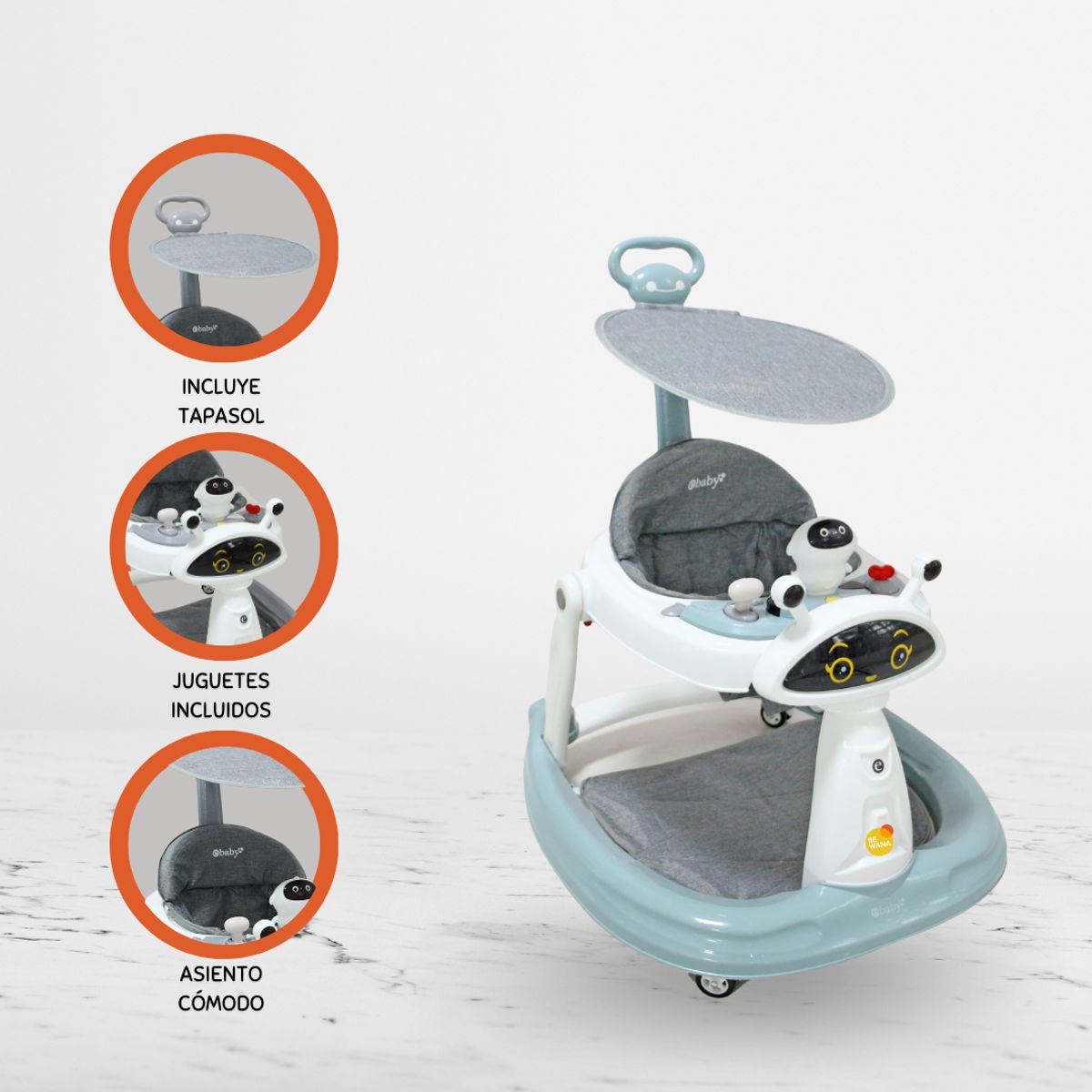 EBABY - Andador Guiador para Bebé «LANA» Green