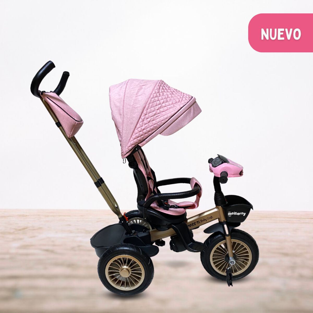 VOYAGE - Triciclo Guiador VOYAGE «CROSS» USB PINK