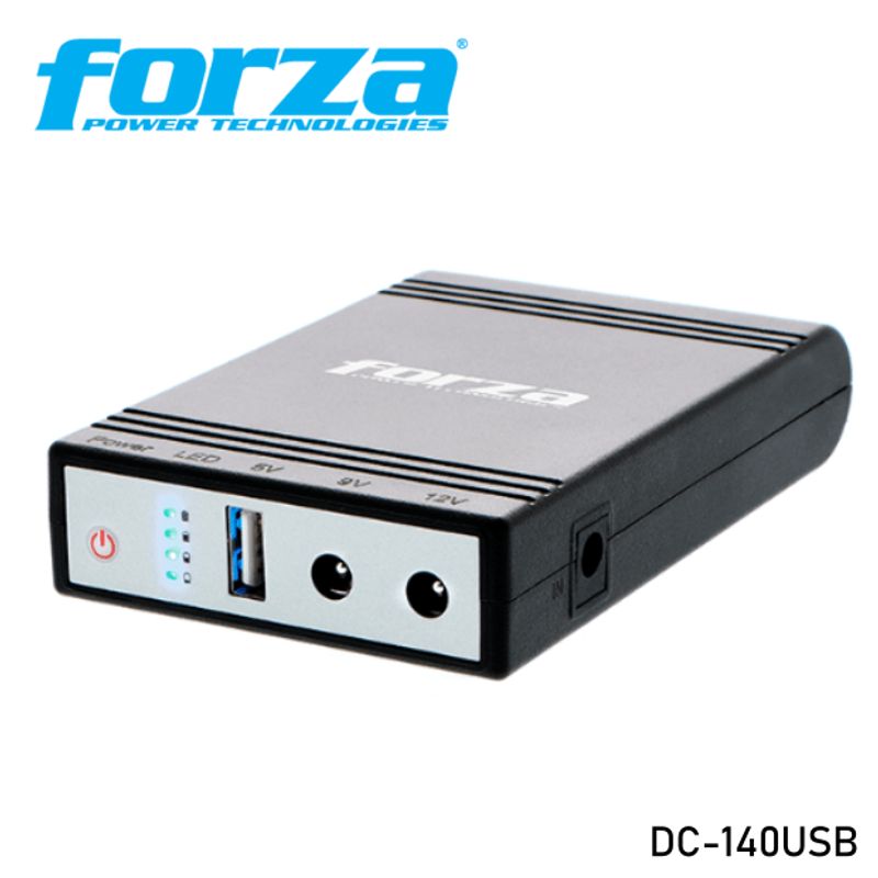 FORZA - UPS Forza DC-140USB 140VA Negro con Puertos USB