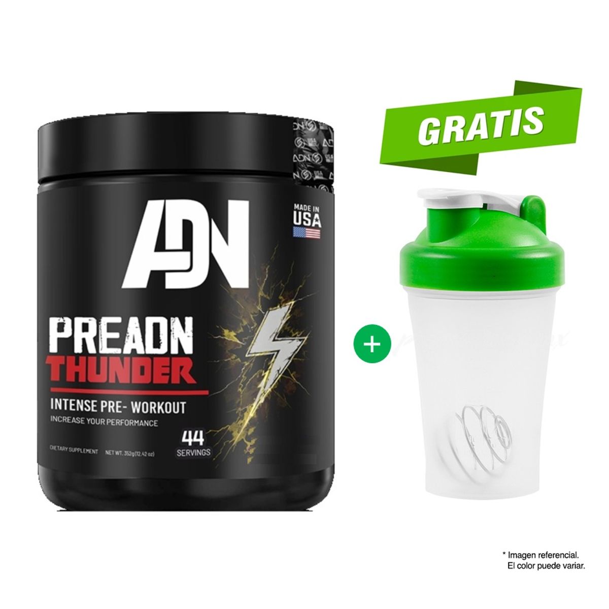 ADN - PRE ADN 352 GR ADN Pre entreno Óxido Nítrico UVA + Shaker