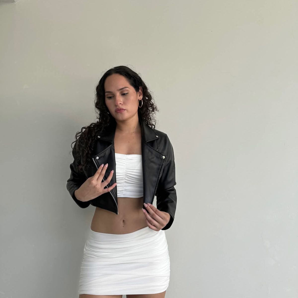 GENERICO - CASACA CROP DE MUJER