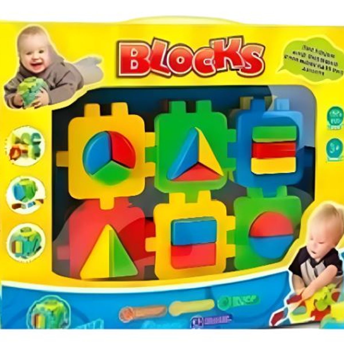 GENERICO - Bloques 36 Piezas  Varias Formas Para Niños