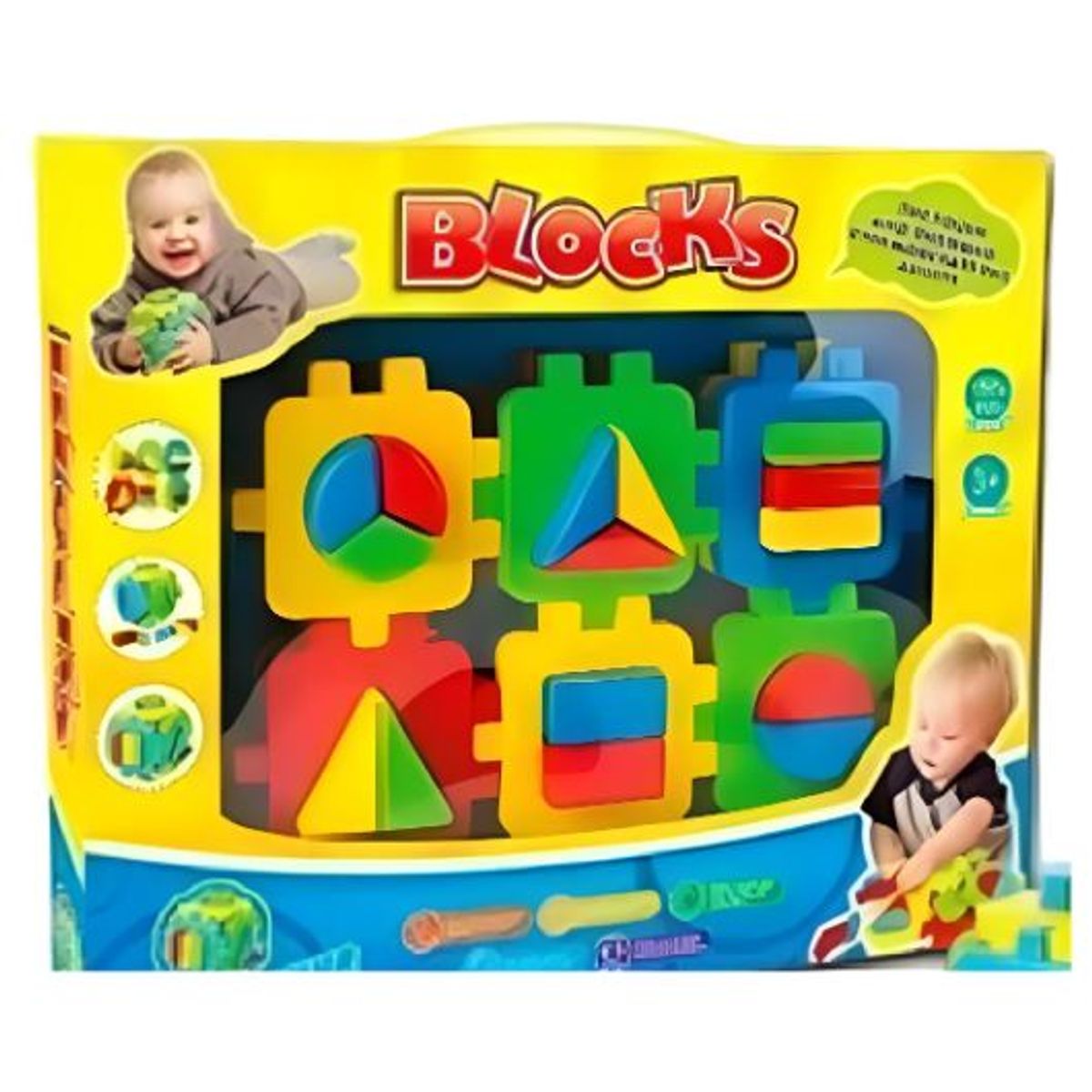 GENERICO - Bloques 36 Piezas  Varias Formas Para Niños