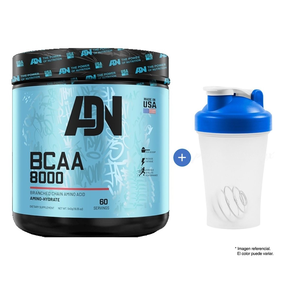 ADN - BCAA 8000 AMINOÁCIDO ADN NUTRITION 540GR GREEN APPLE