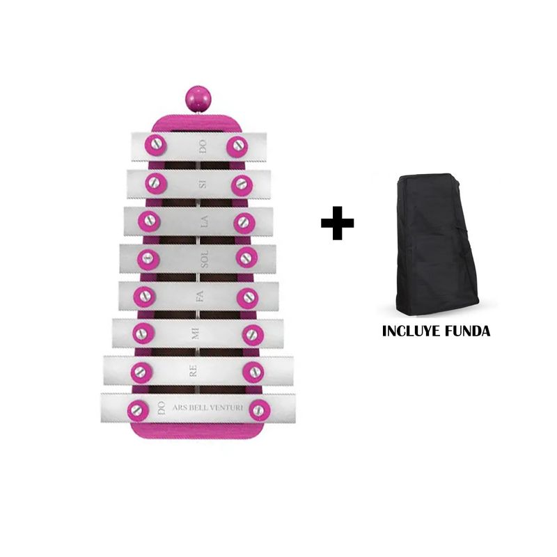 VENTURI - XILOFONO DE 1 OCTAVA ROSADO MAS FUNDA I VENTURI