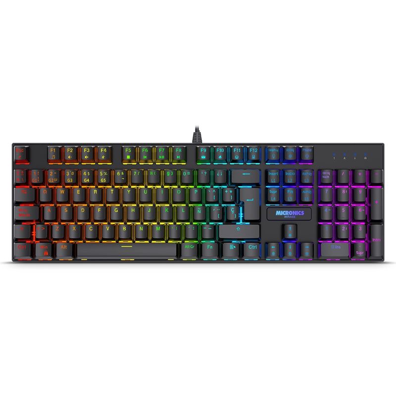 MICRONICS - Teclado Gamer Mecanico MIRAGE GK1003 RGB USB MICRONICS