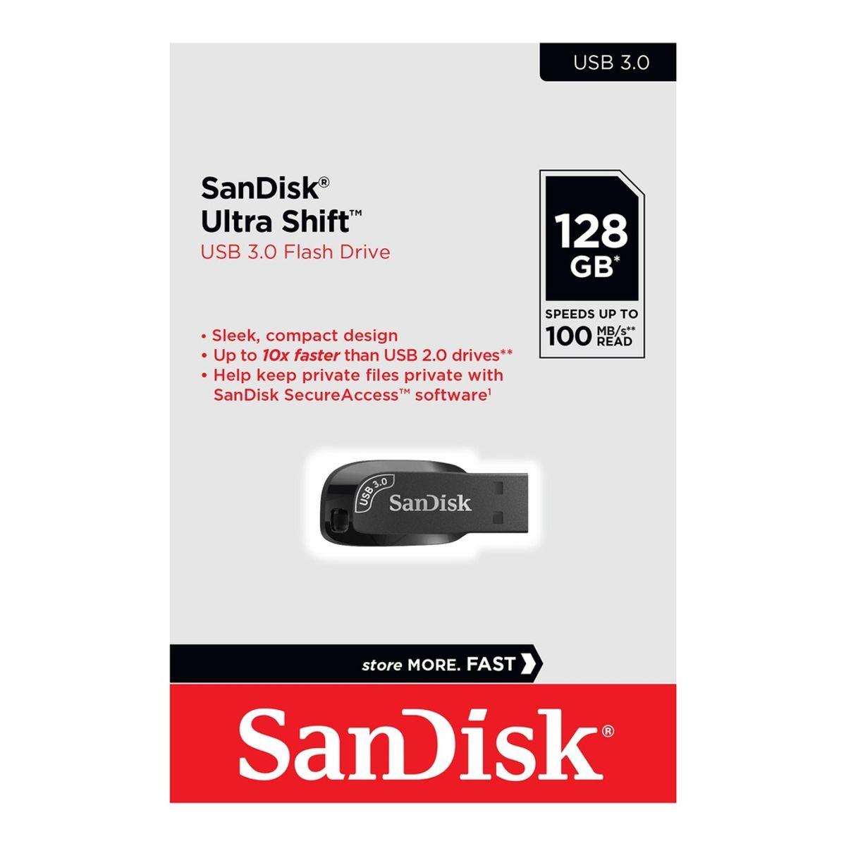SANDISK - Memoria Flash USB SanDisk Ultra Shift, 32GB, USB 3.0