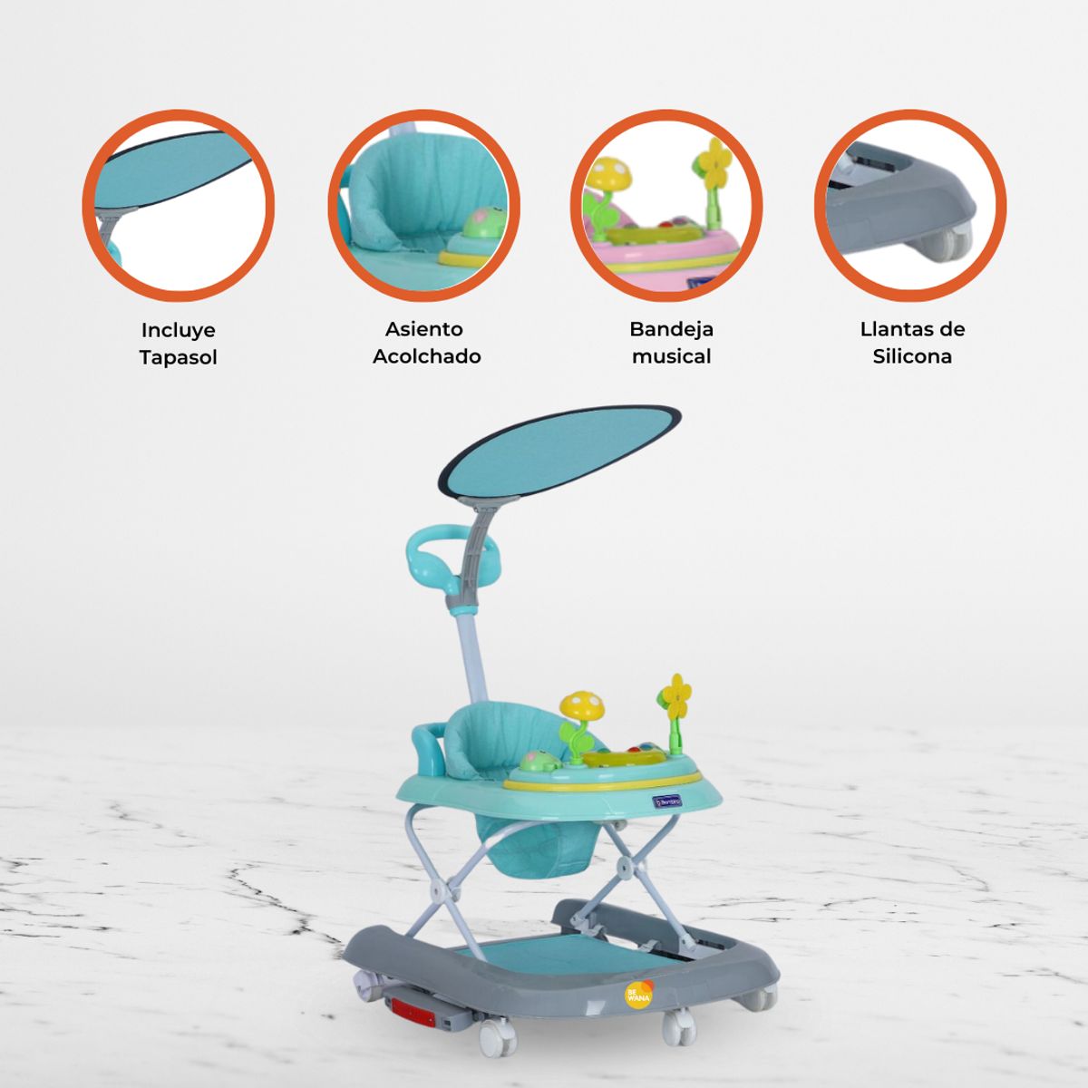 BAMBINO - Andador Mecedora 4 en 1 «BAMBINO X5» Blue