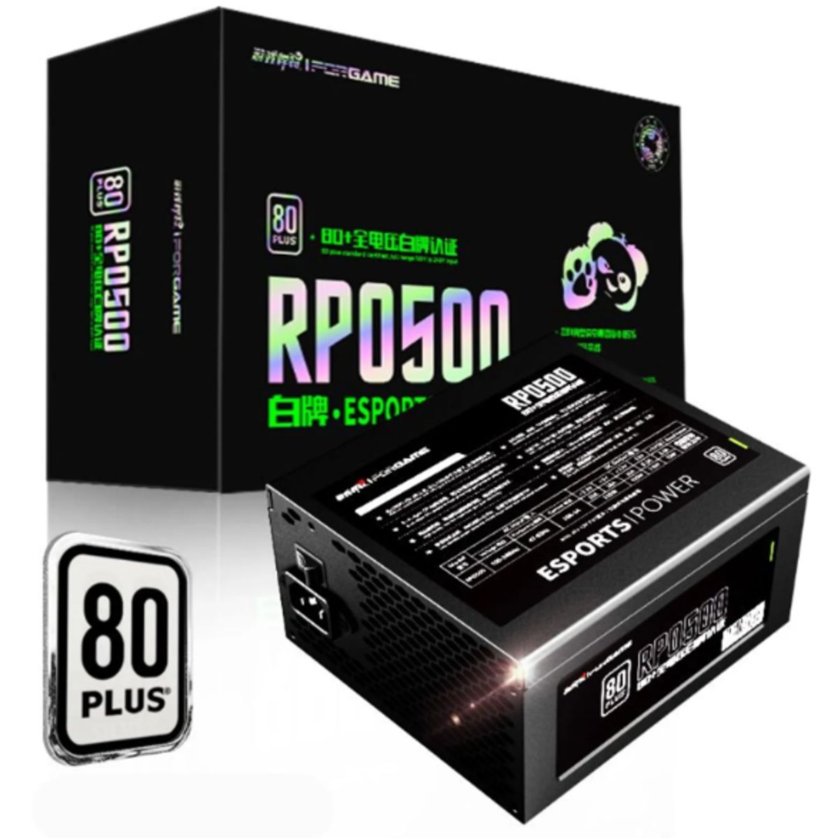 HALION - Fuente de Poder IFORGAME RPO500 80 PLUS WHITE APFC 12cm HALION