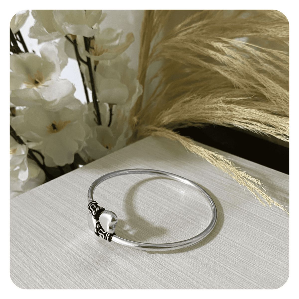 GENERICO - Puñera Pulsera Corazón Regalo Mamá Novia Plata 950