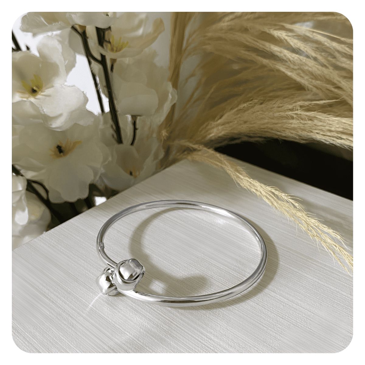 GENERICO - Pulsera Puñera Cascabel Regalo Mamá Novia Plata 950