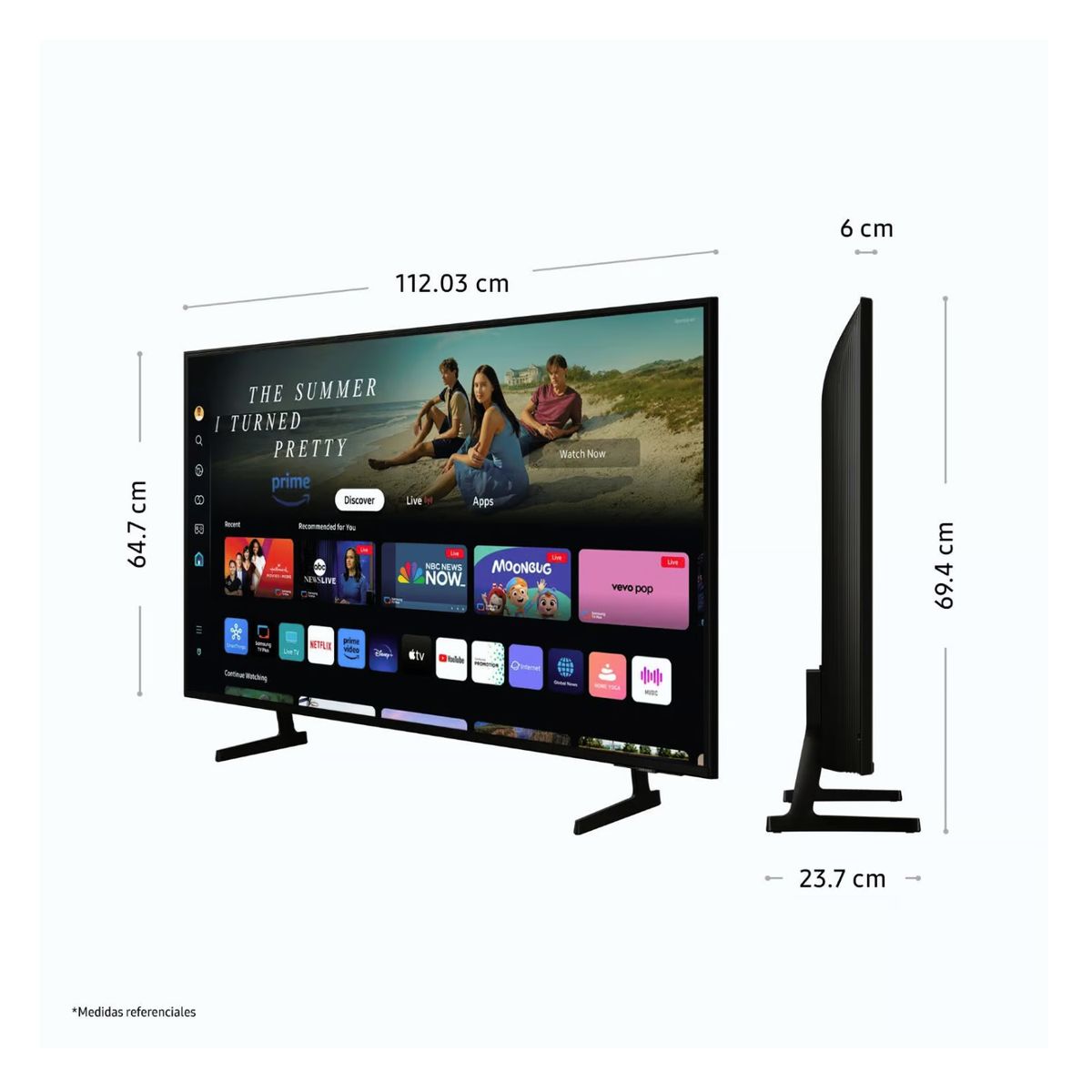 SAMSUNG - Televisor Samsung LED 50 Crystal UHD 4K 50DU7000 Tizen OS Smart TV + Soundbar HW C400