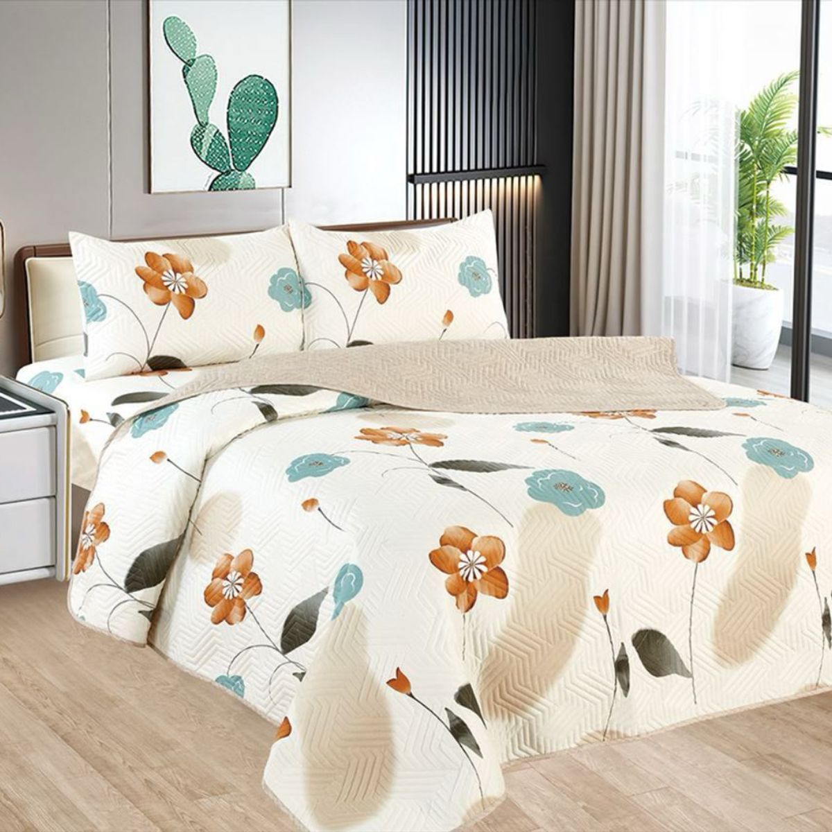 CASATEX - CUBRECAMA CASATEX CON DISEÑO 3PLZ