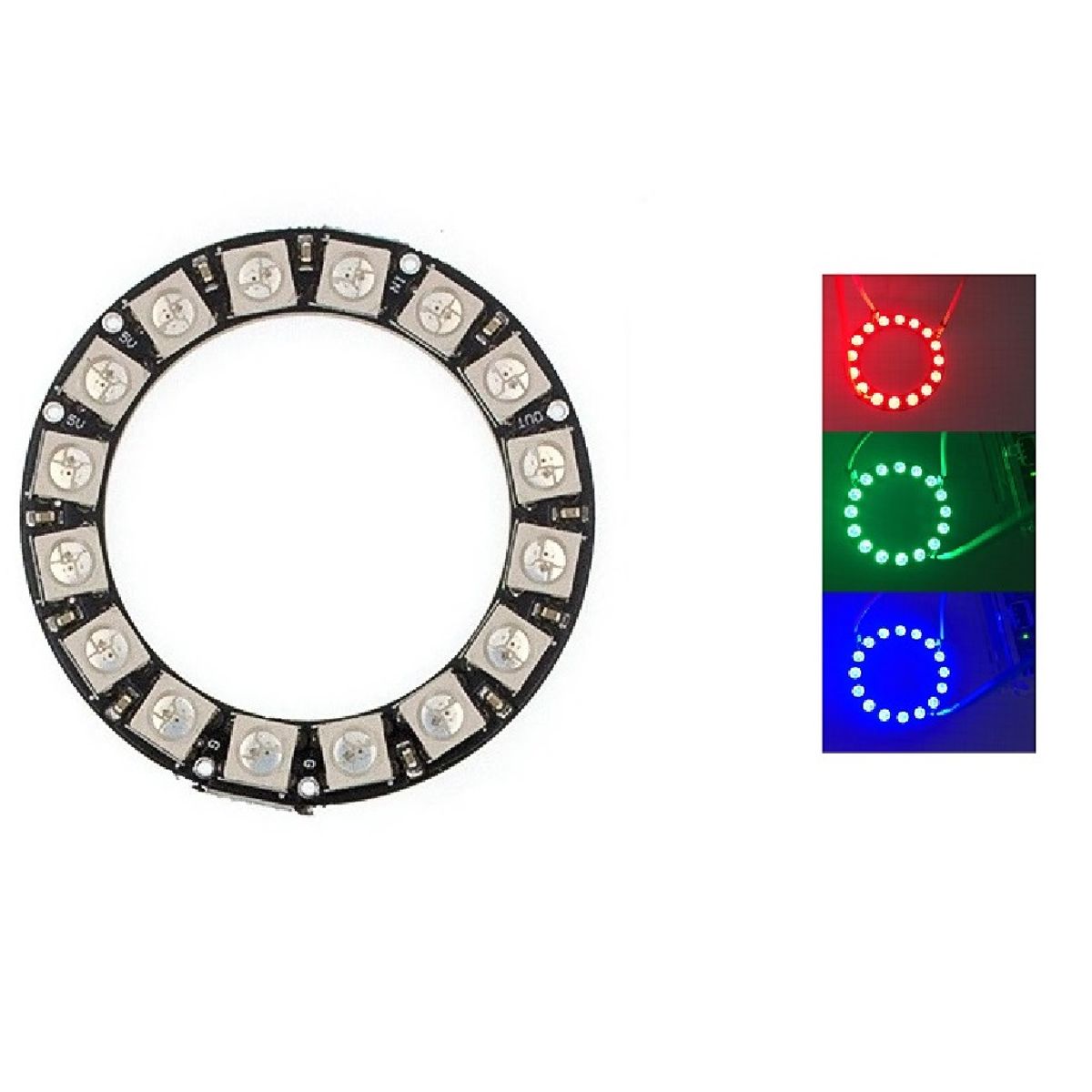 GENERICO - Anillo Led Ws2812b 5050 Rgb 16 Bit Para Raspberry Placa Diy