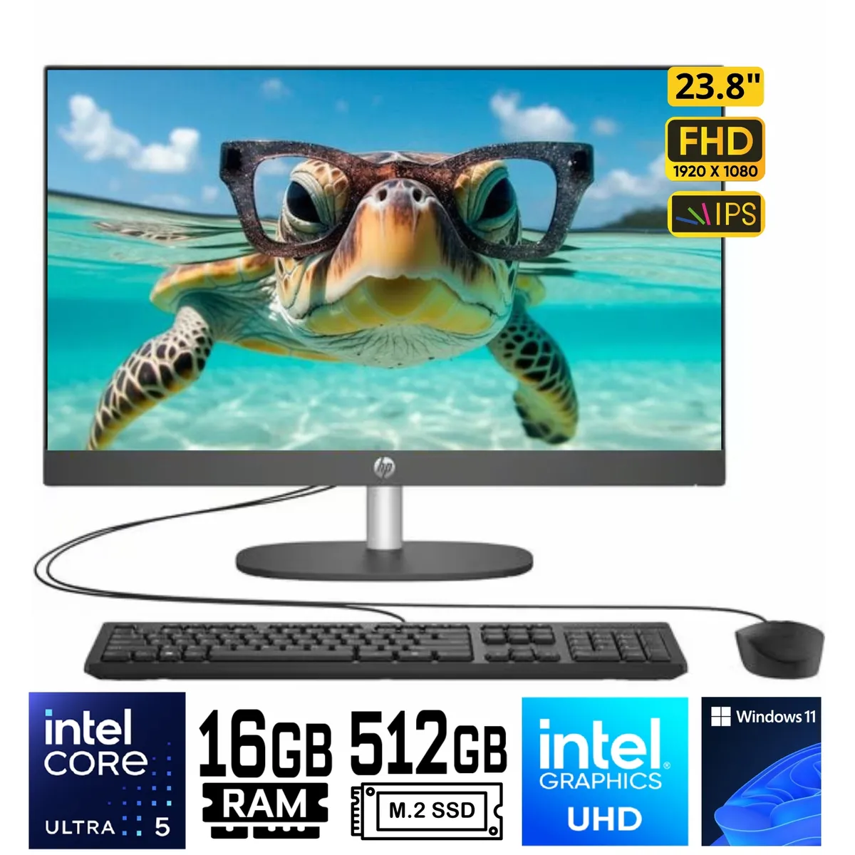 HP - All in One Hp Proone 240 G10 Core Ultra 5 125U Ram 16GB SSD 512GB 23.8" FHD FreeDos