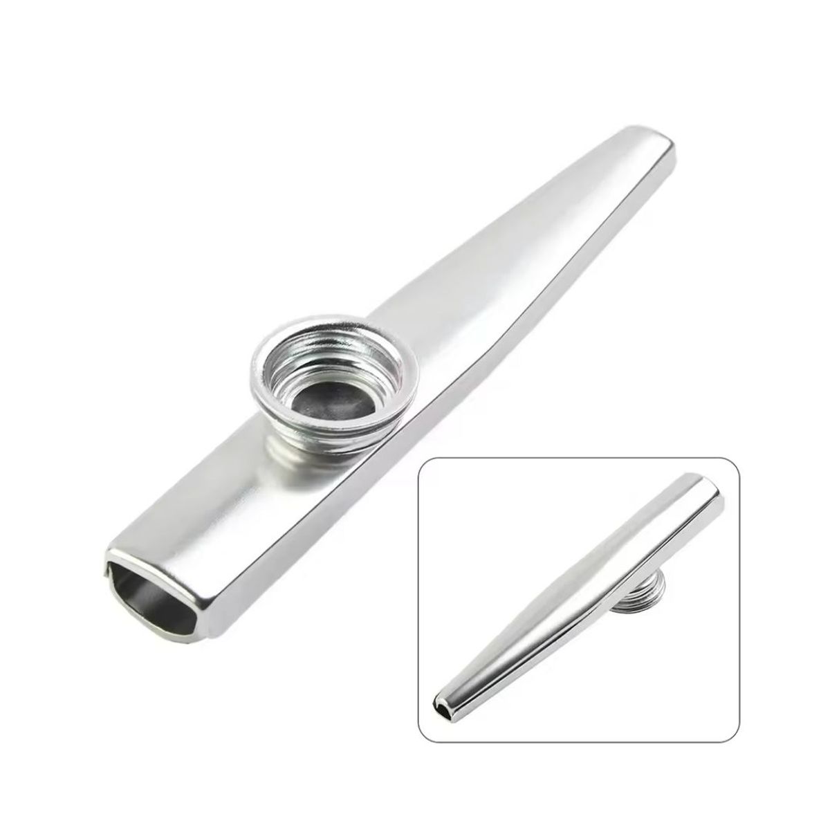 GENERICO - Kazoo Musical Metálico Portátil - Plateado