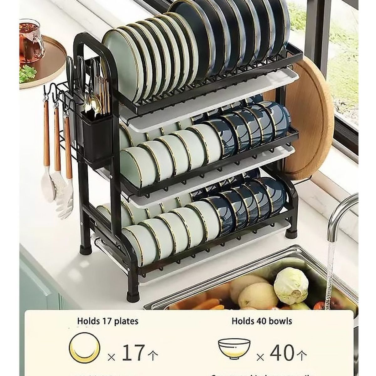 U BUY - Secador Escurridor De Loza Platos 3 Niveles